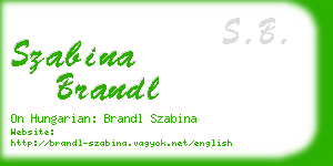 szabina brandl business card